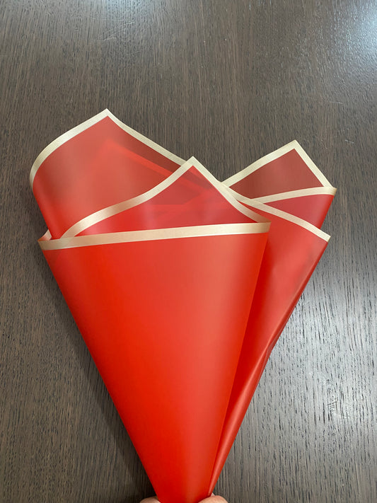 Red Gold Border Wrapping Paper
