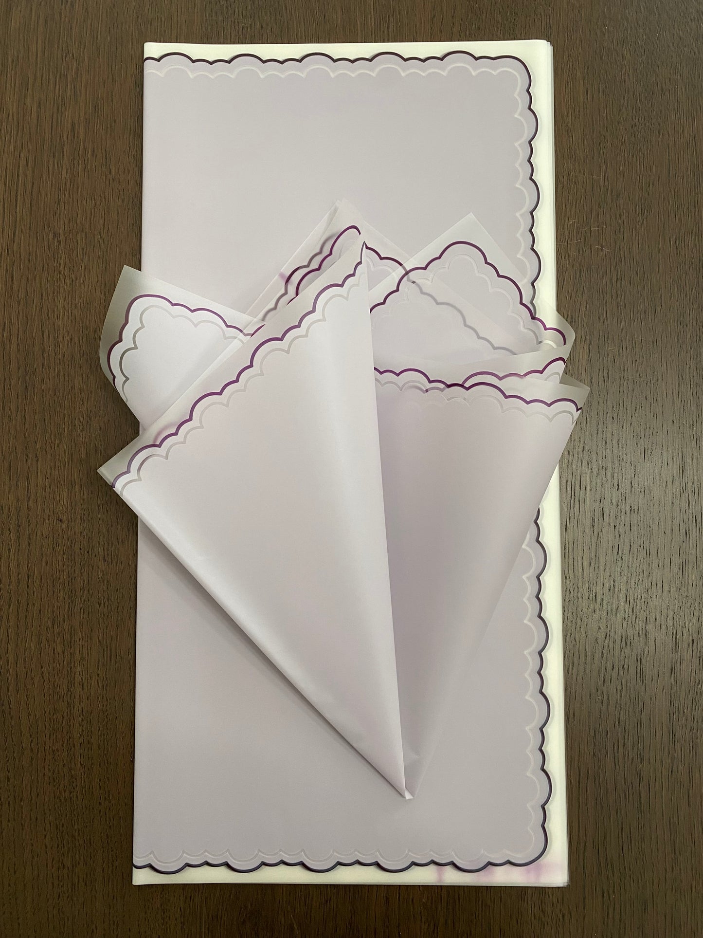 Purple Lace Flower Wrapping Paper #07
