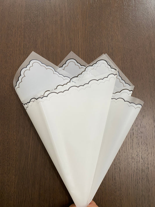 White Lace Flower Wrapping Paper #01