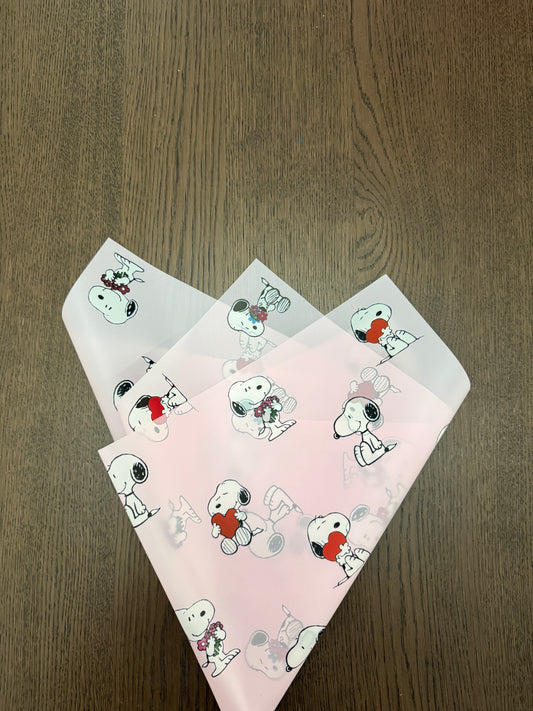 Pink Sheer Cute Dog Wrapping