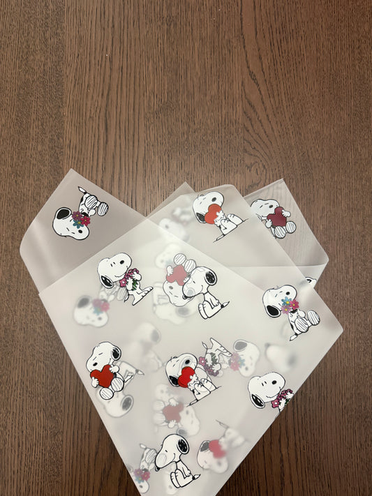 White Sheer Cute Dog Wrapping