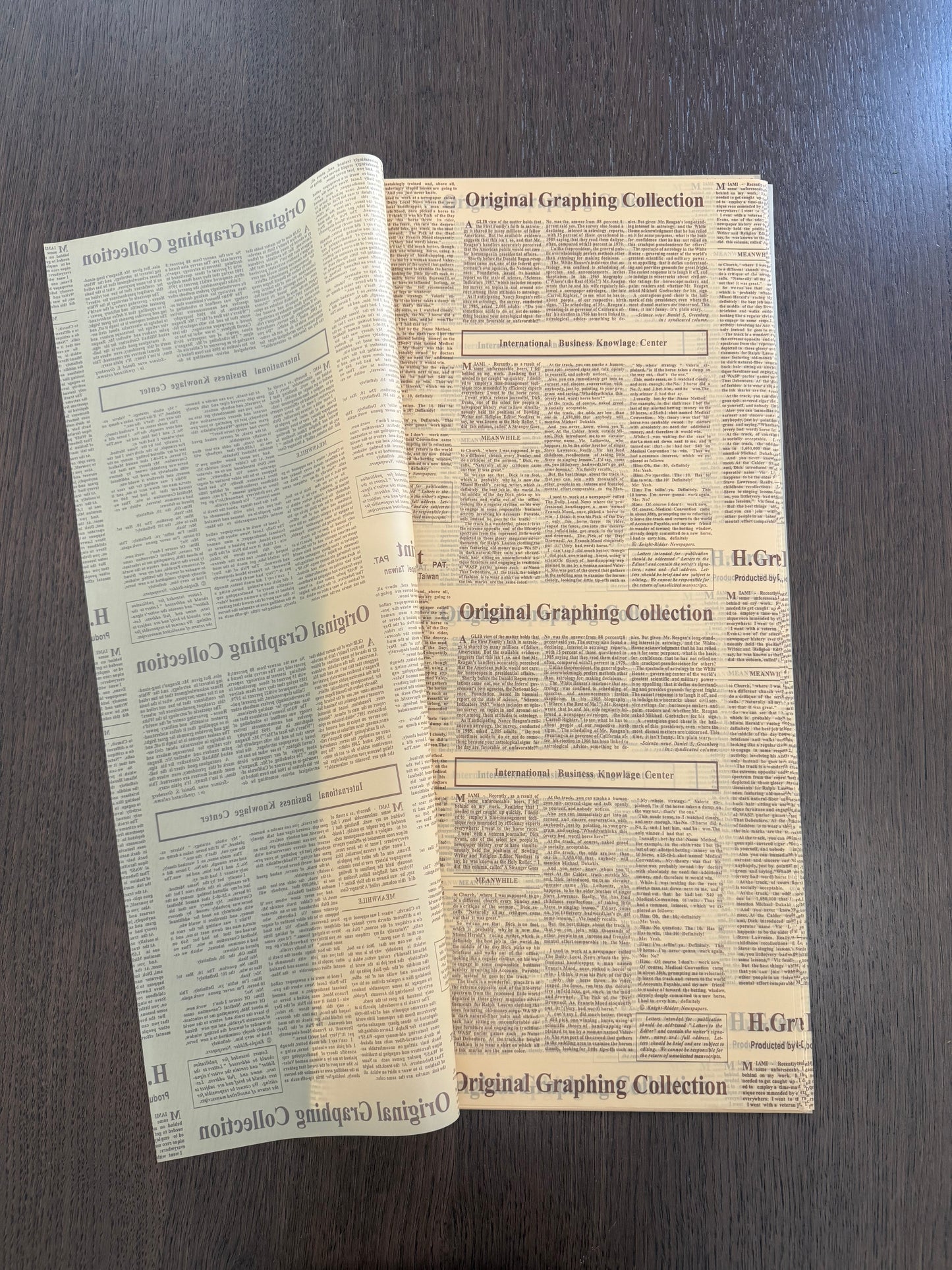 Sheer Brown Newspaper print