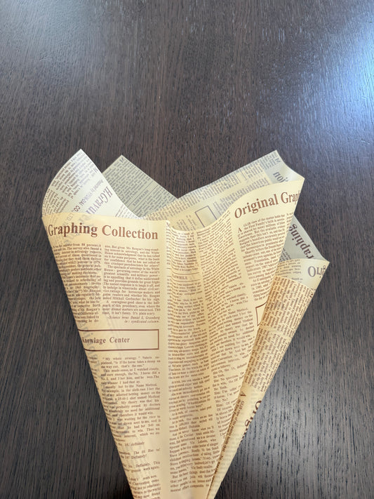 Sheer Brown Newspaper print