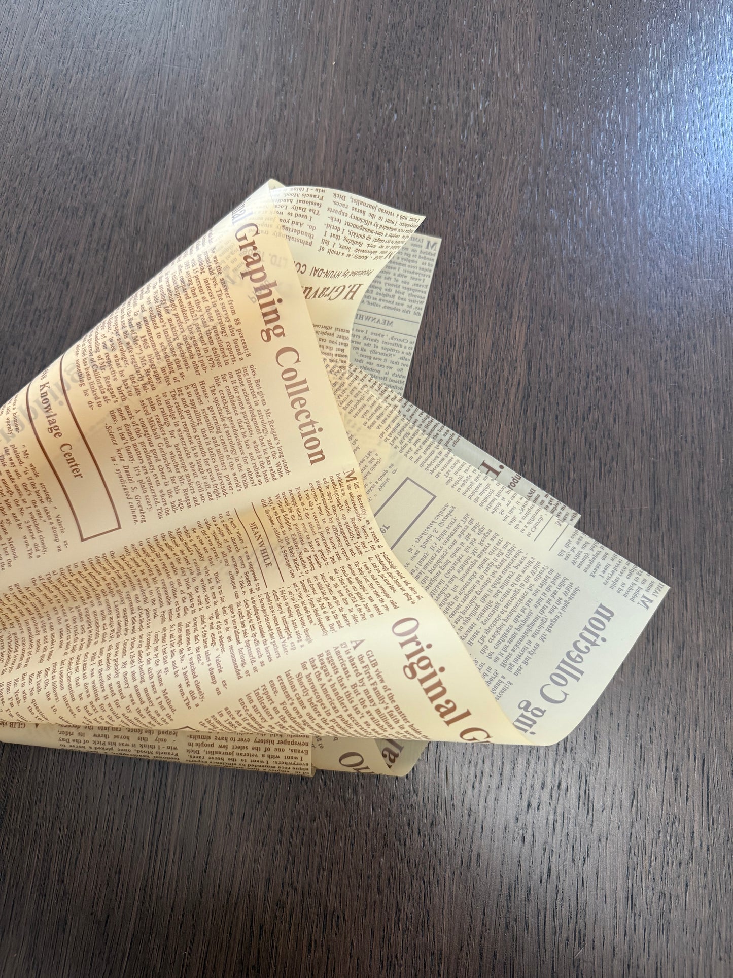 Sheer Brown Newspaper print