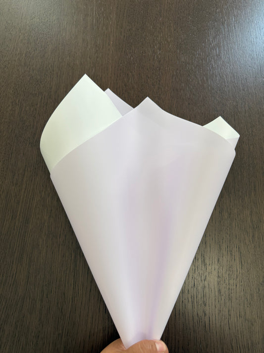 Lilac Mist /White Double Sided Wrapping Paper