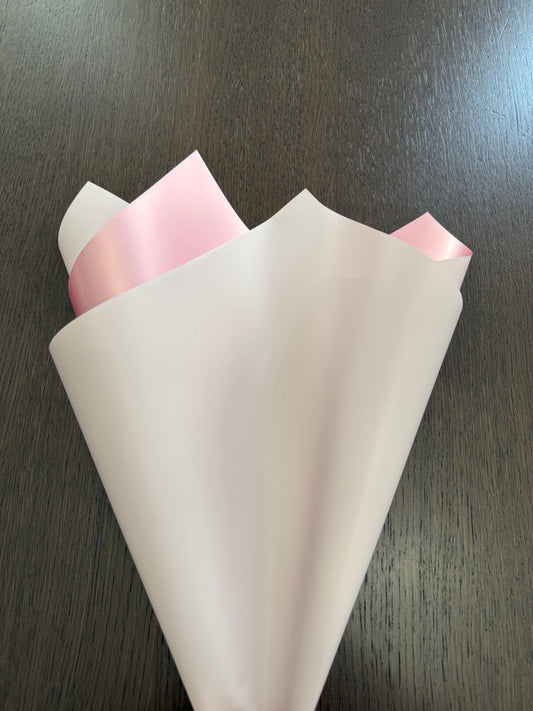 Node Pink/ Pink Double Sided Wrapping Paper