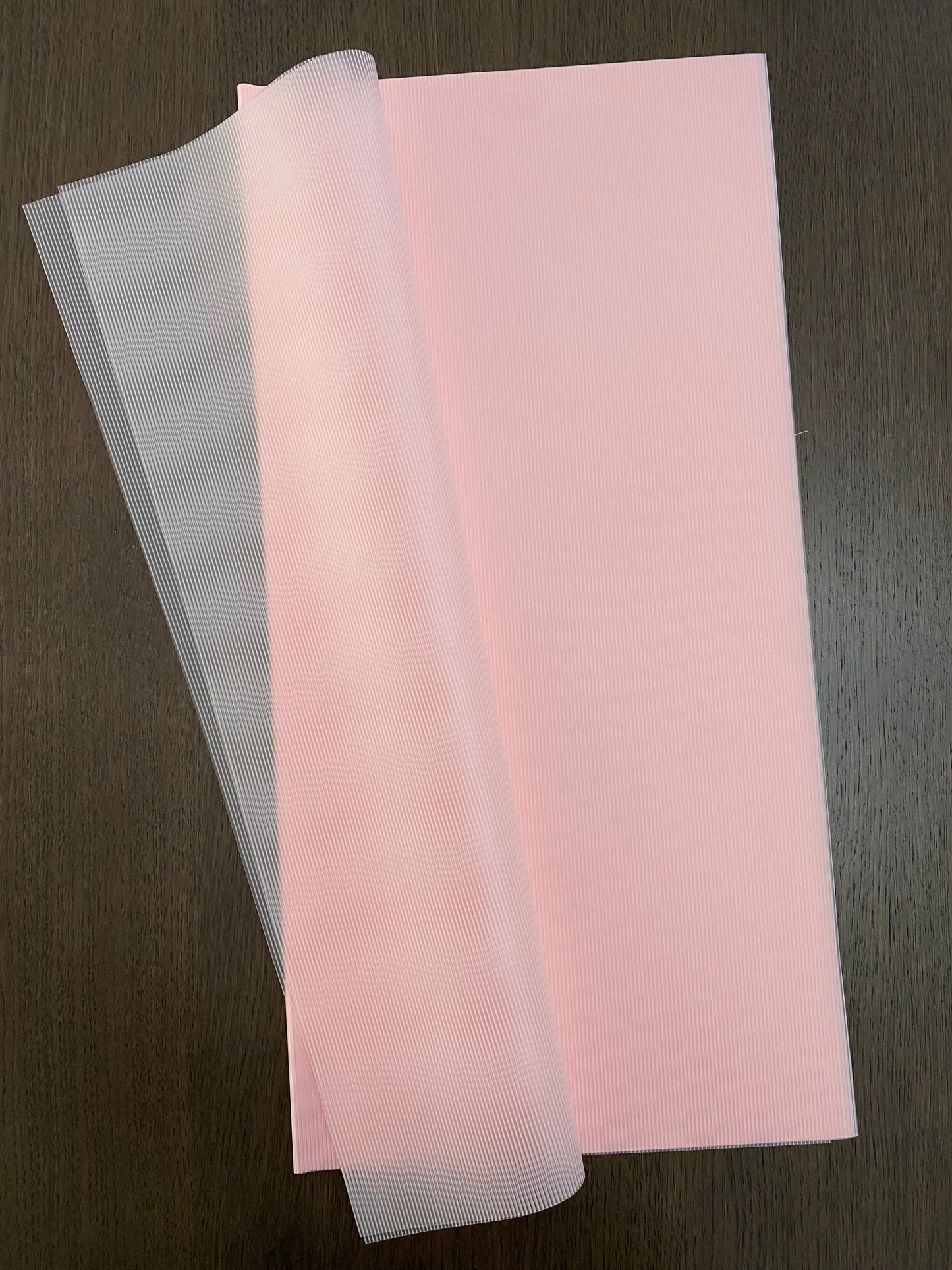 Pink Frosted Striped Wrapping Paper