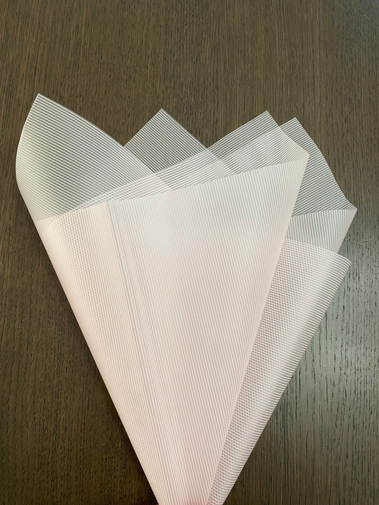 Pink Frosted Striped Wrapping Paper