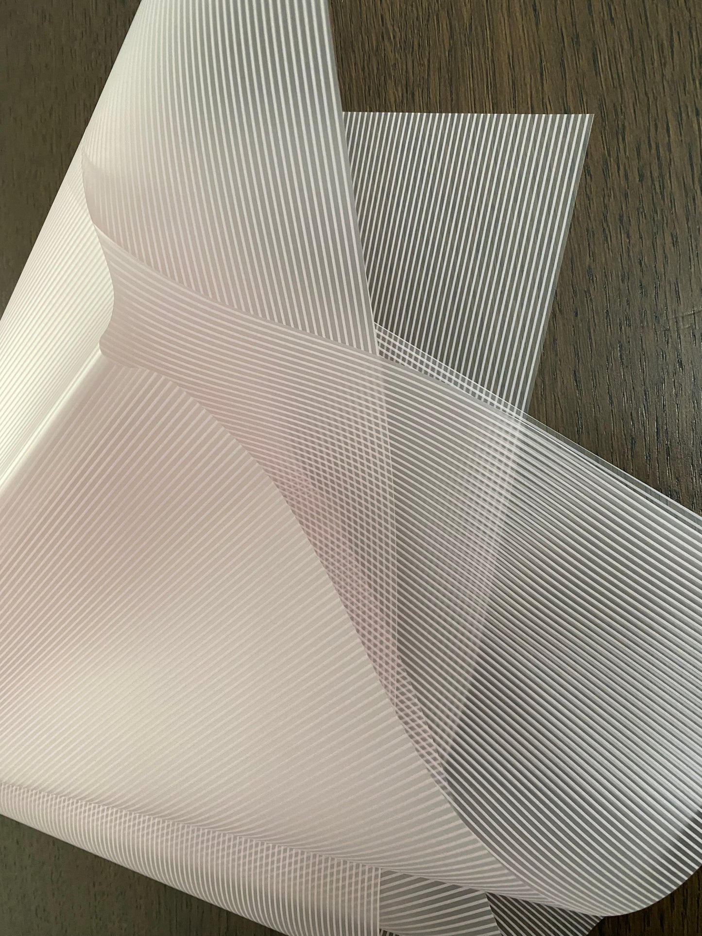 Pink Frosted Striped Wrapping Paper