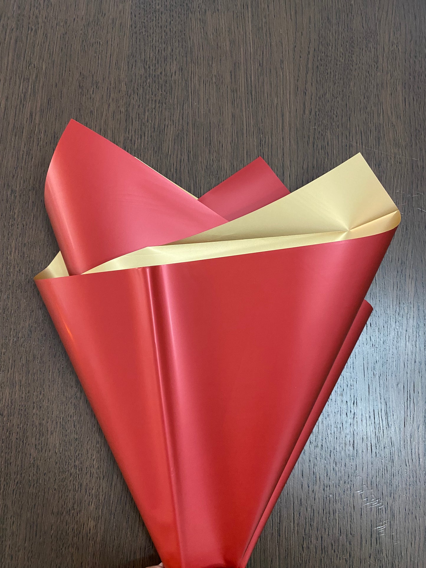 Wine Red/Gold Double Sided Wrapping Paper