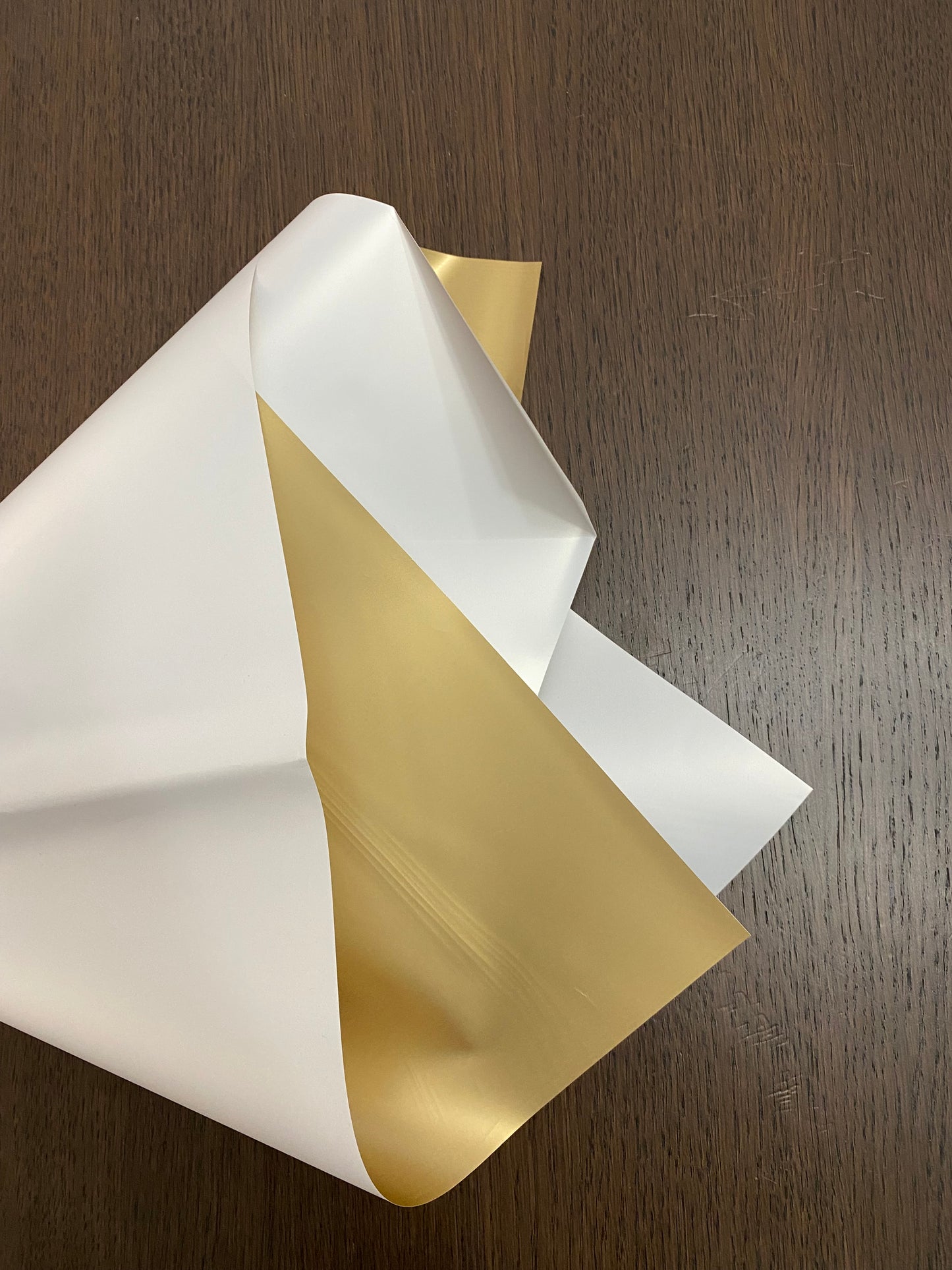 White/Gold Double Sided Wrapping Paper