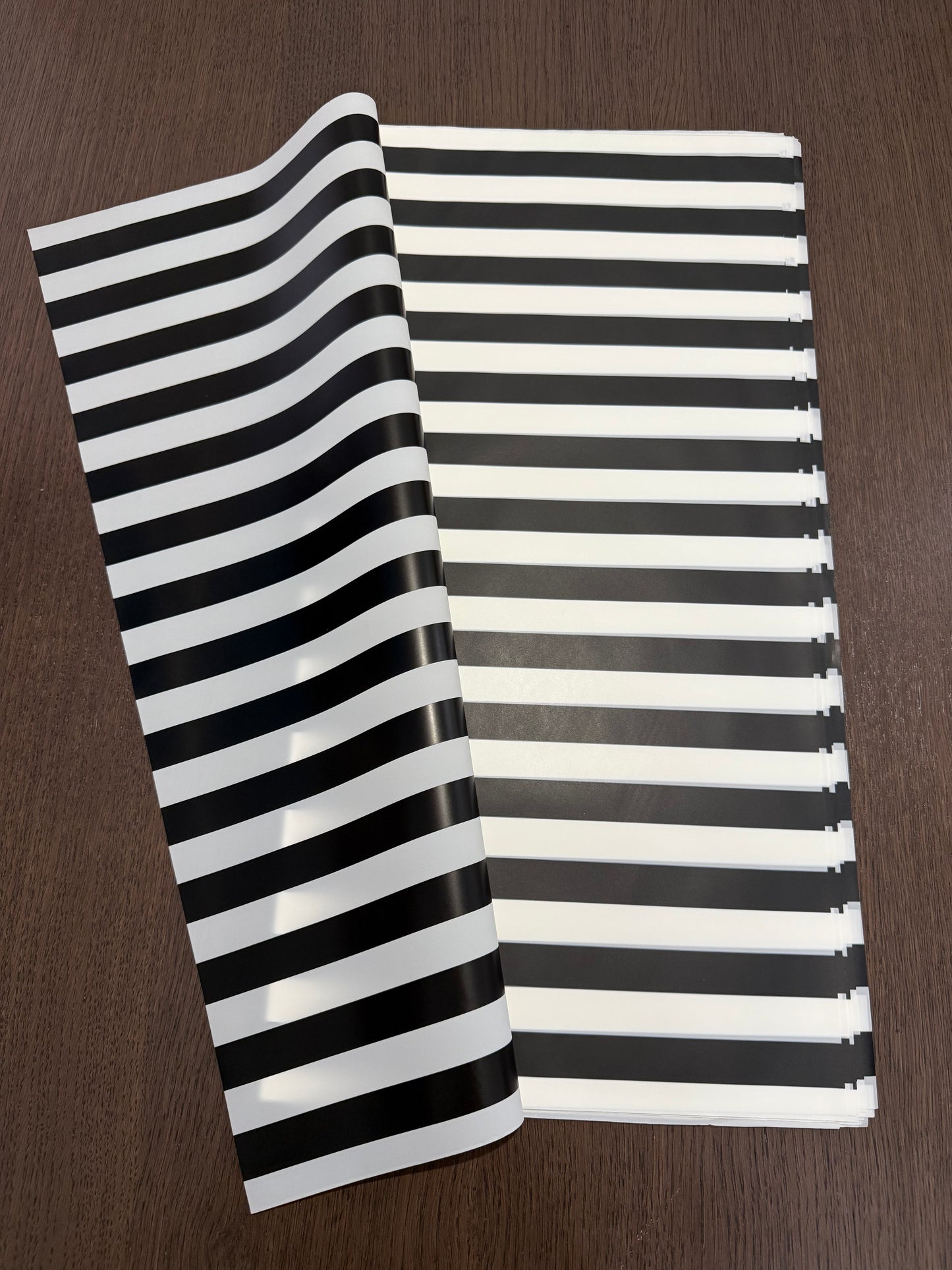 black / White Striped Wrapping Paper