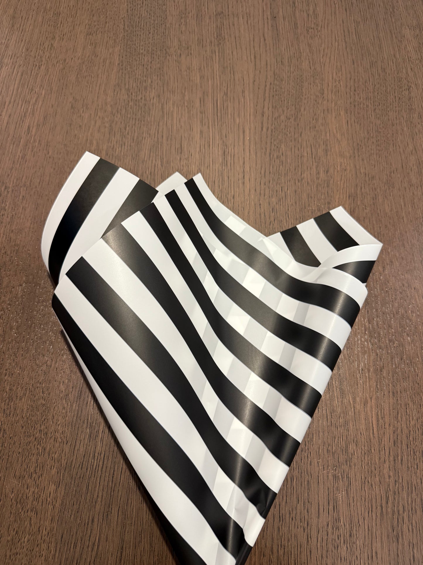 black / White Striped Wrapping Paper