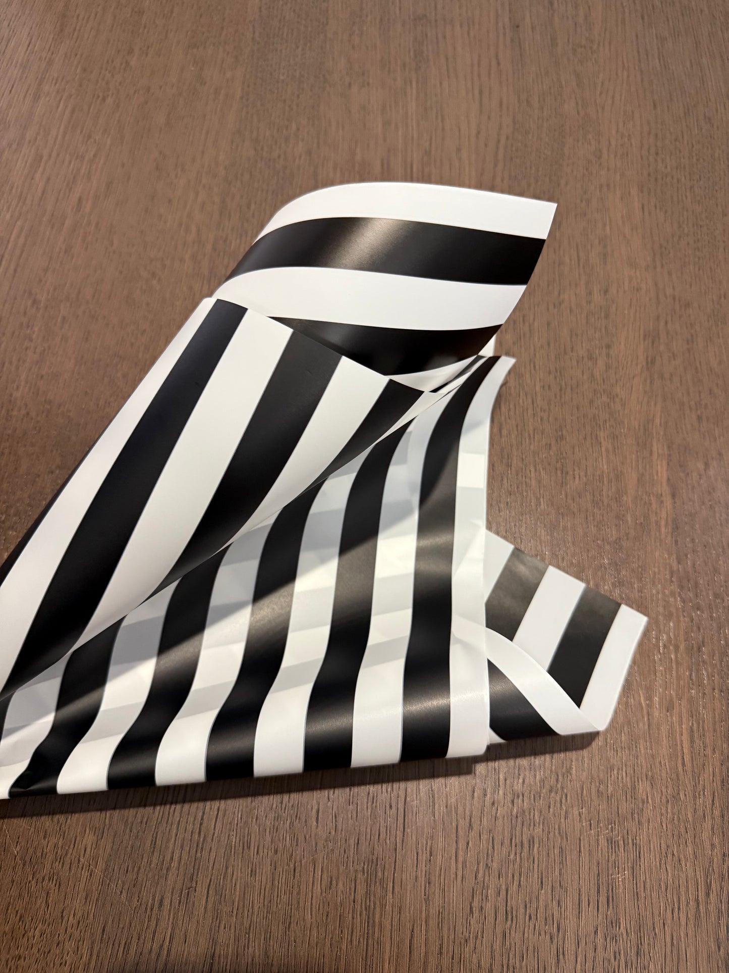 black / White Striped Wrapping Paper