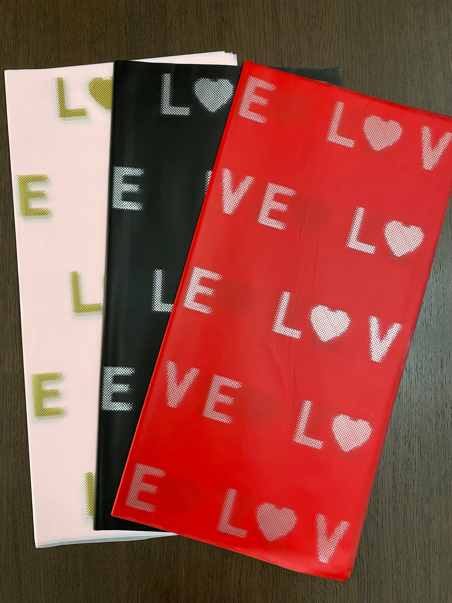 Frosted Pink LOVE Wrapping Paper