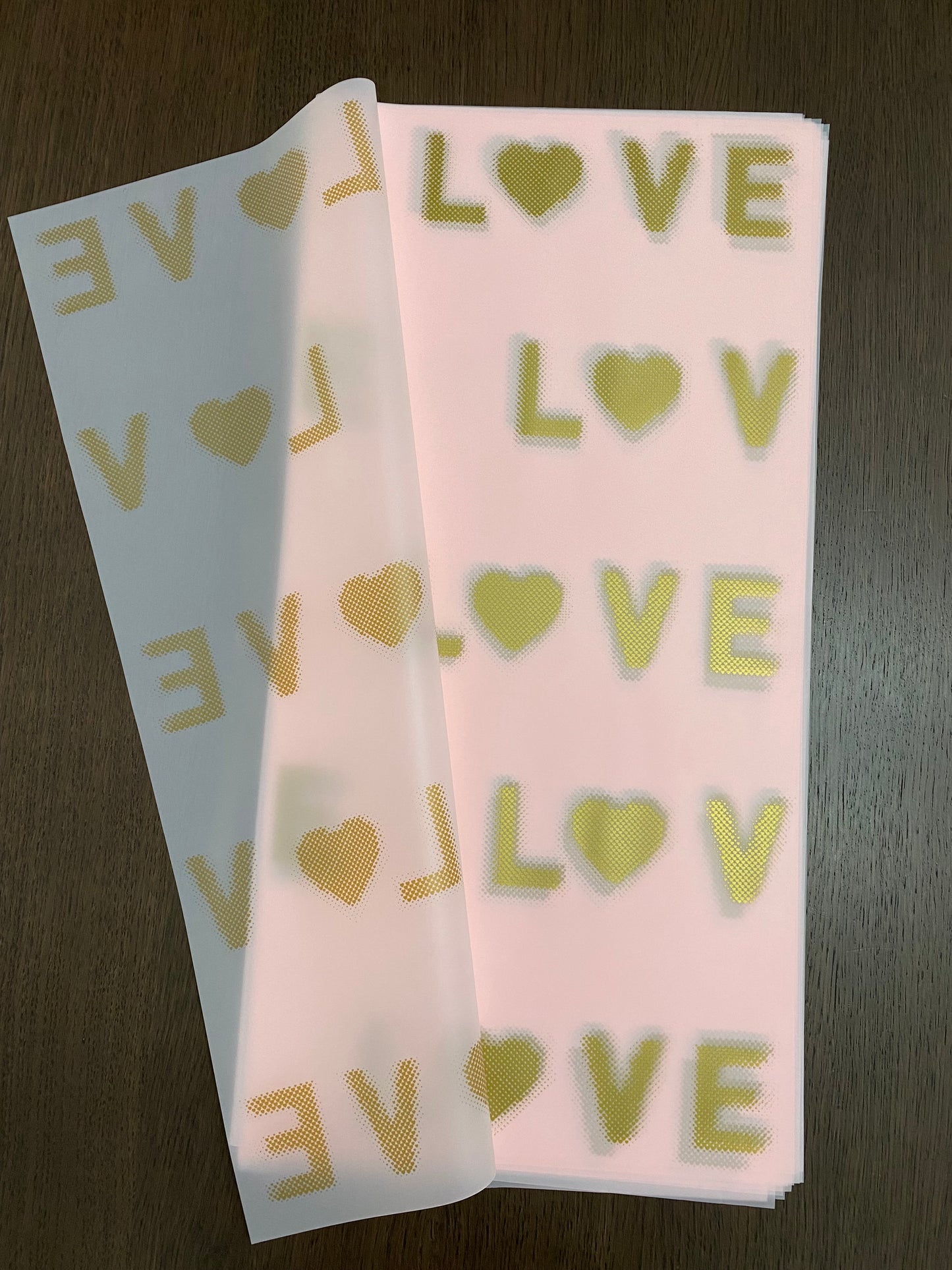 Frosted Pink LOVE Wrapping Paper