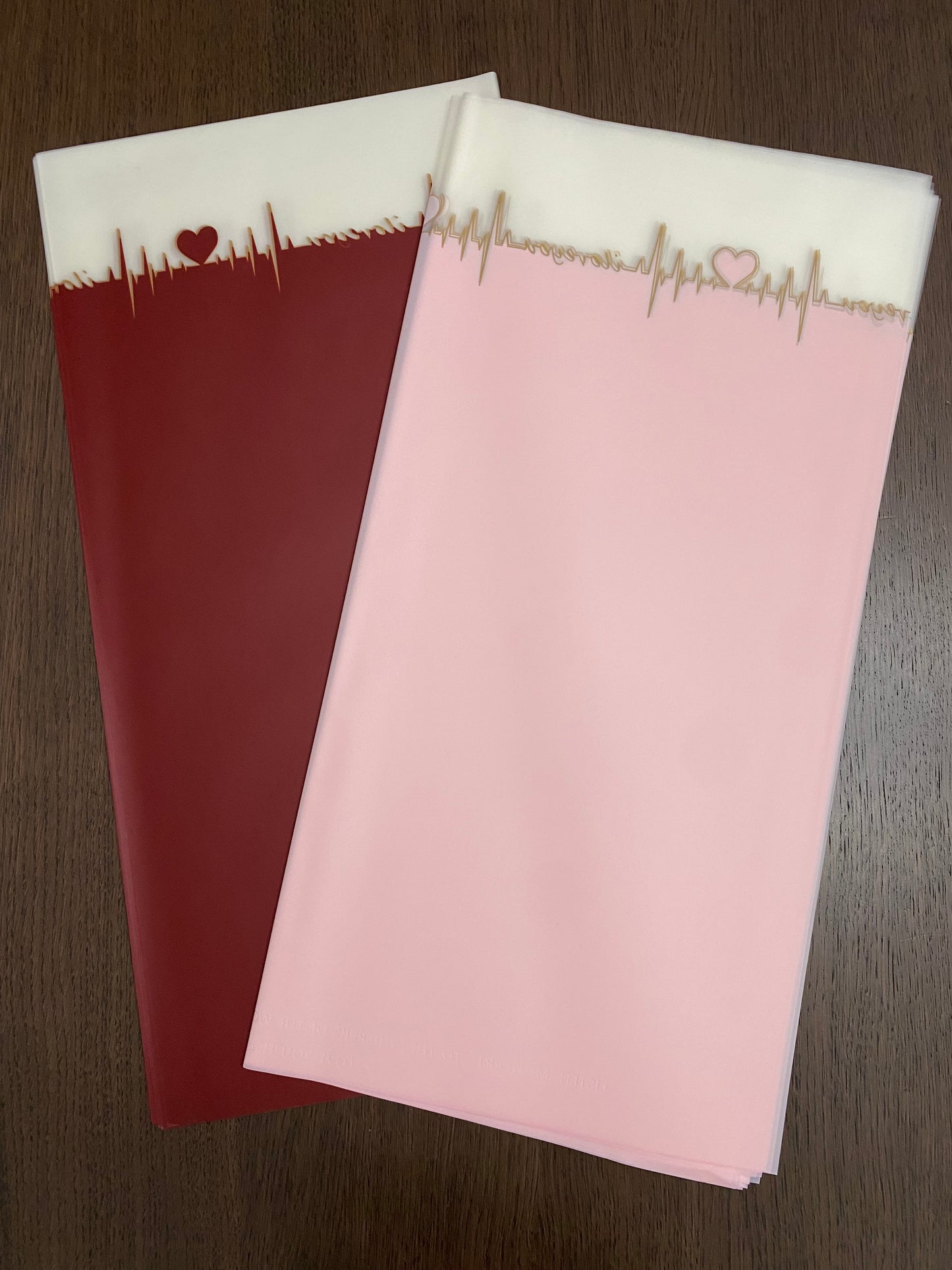 Simi Transparent Red Heart Wrapping Paper