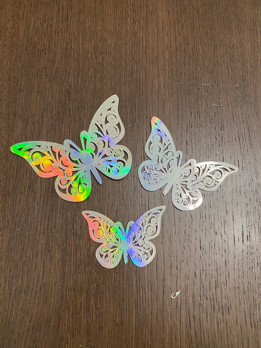 AB Silver 3D Butterfly Decoration