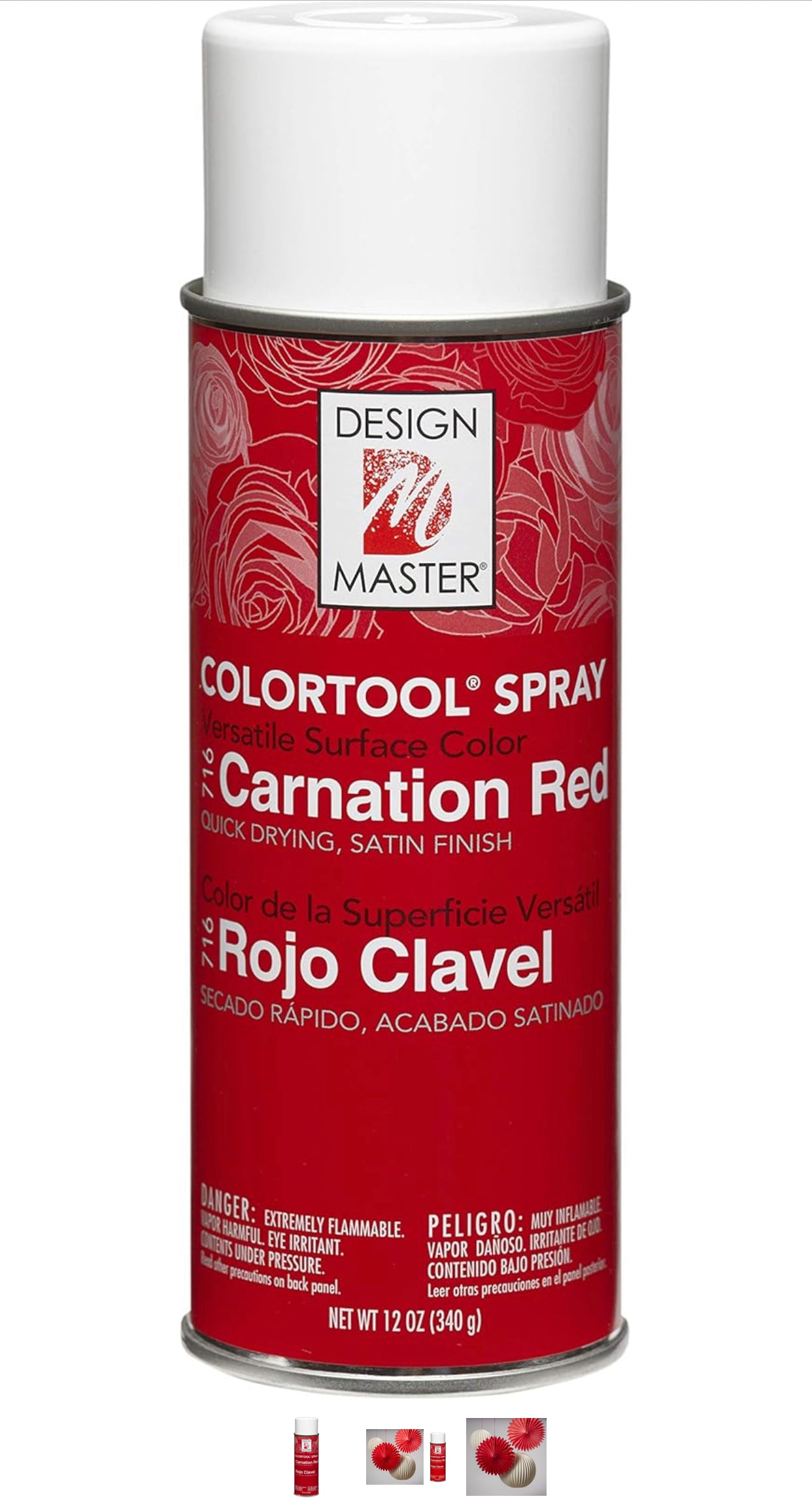 Design Master Spray Paint Carnation Red 716
