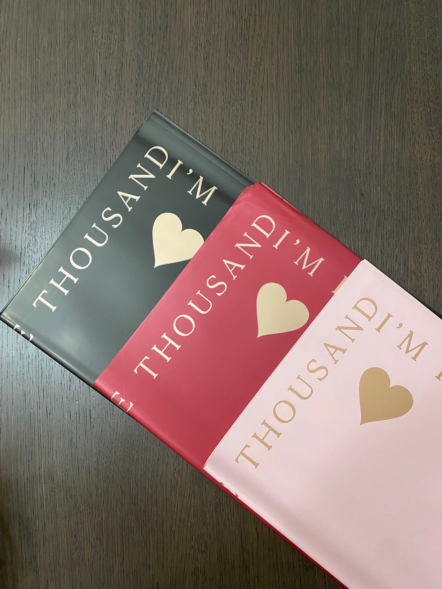 Black "I'm Fond Of You" Heart Wrapping Paper
