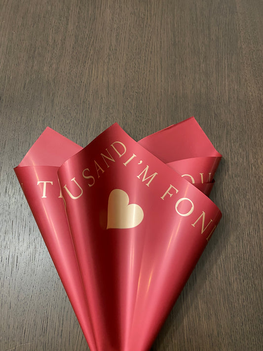 Red Heart Wrapping Paper