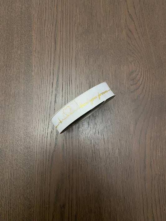 White -Love You- Ribbon