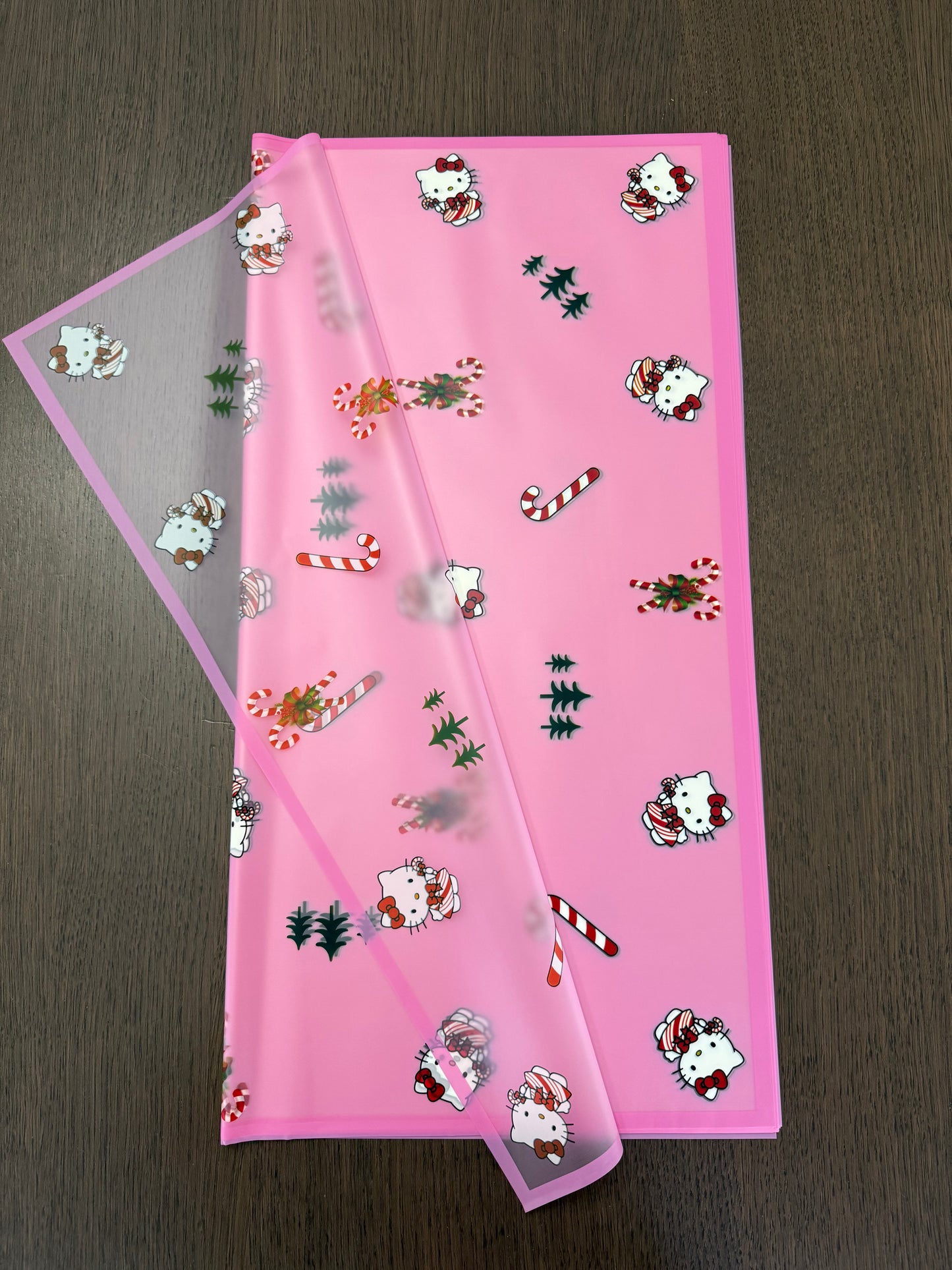 Pink Christmas Cute Cat Wrapping paper