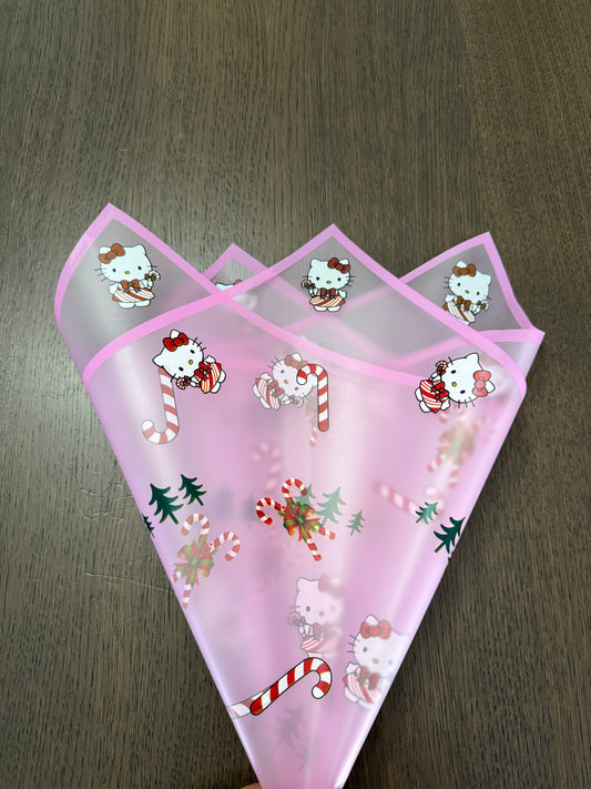 Pink Christmas Cute Cat Wrapping paper
