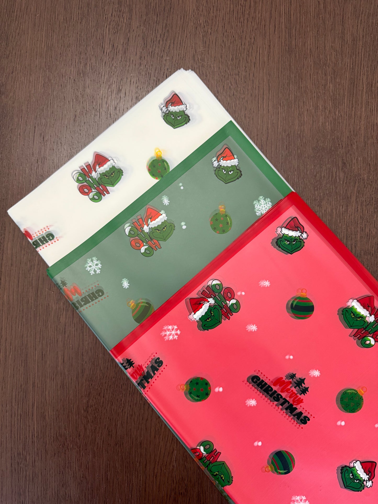 Red Christmas Grinch Wrapping Paper