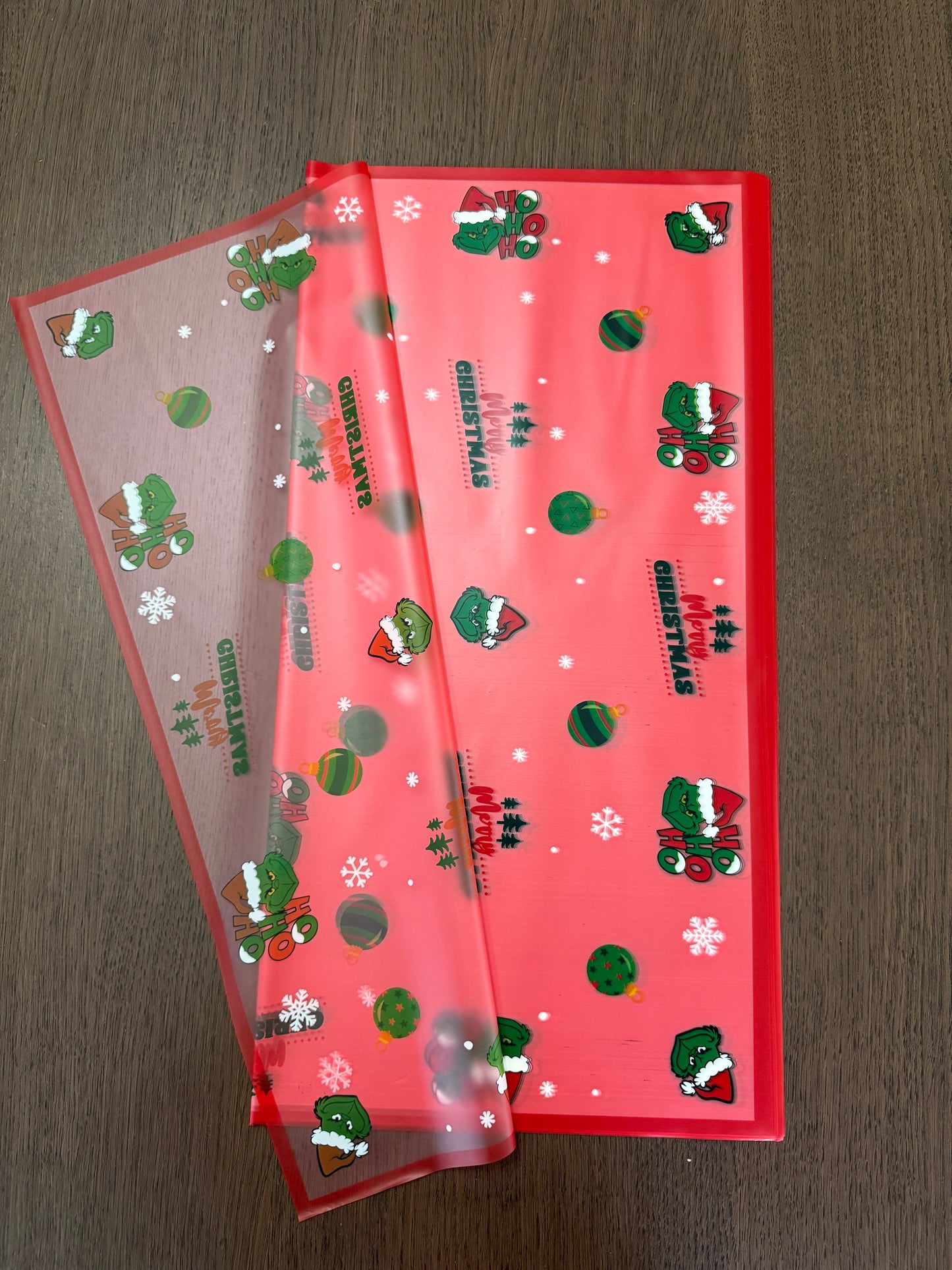 Red Christmas Grinch Wrapping Paper