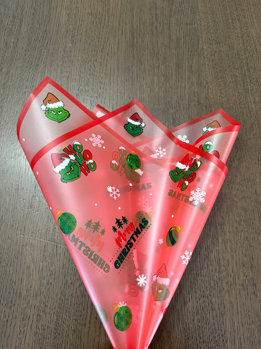 Red Christmas Grinch Wrapping Paper