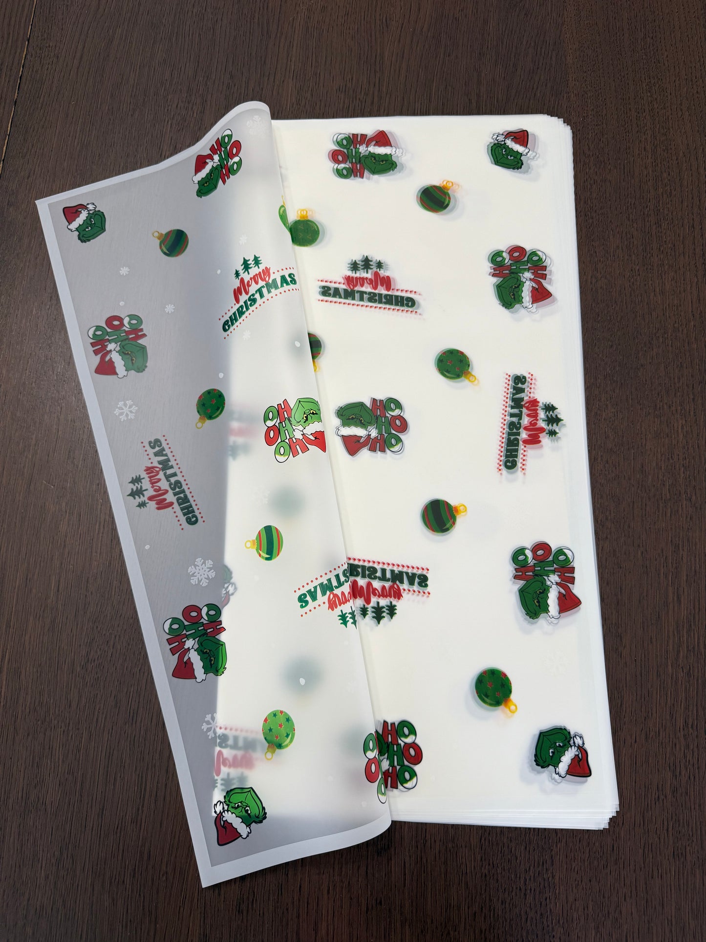 White Christmas Grinch Wrapping Paper