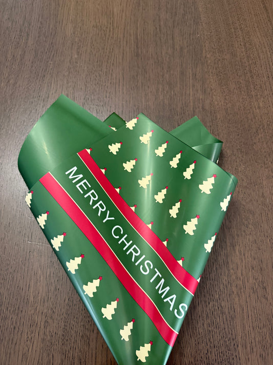 Green Merry Christmas Wrapping Paper
