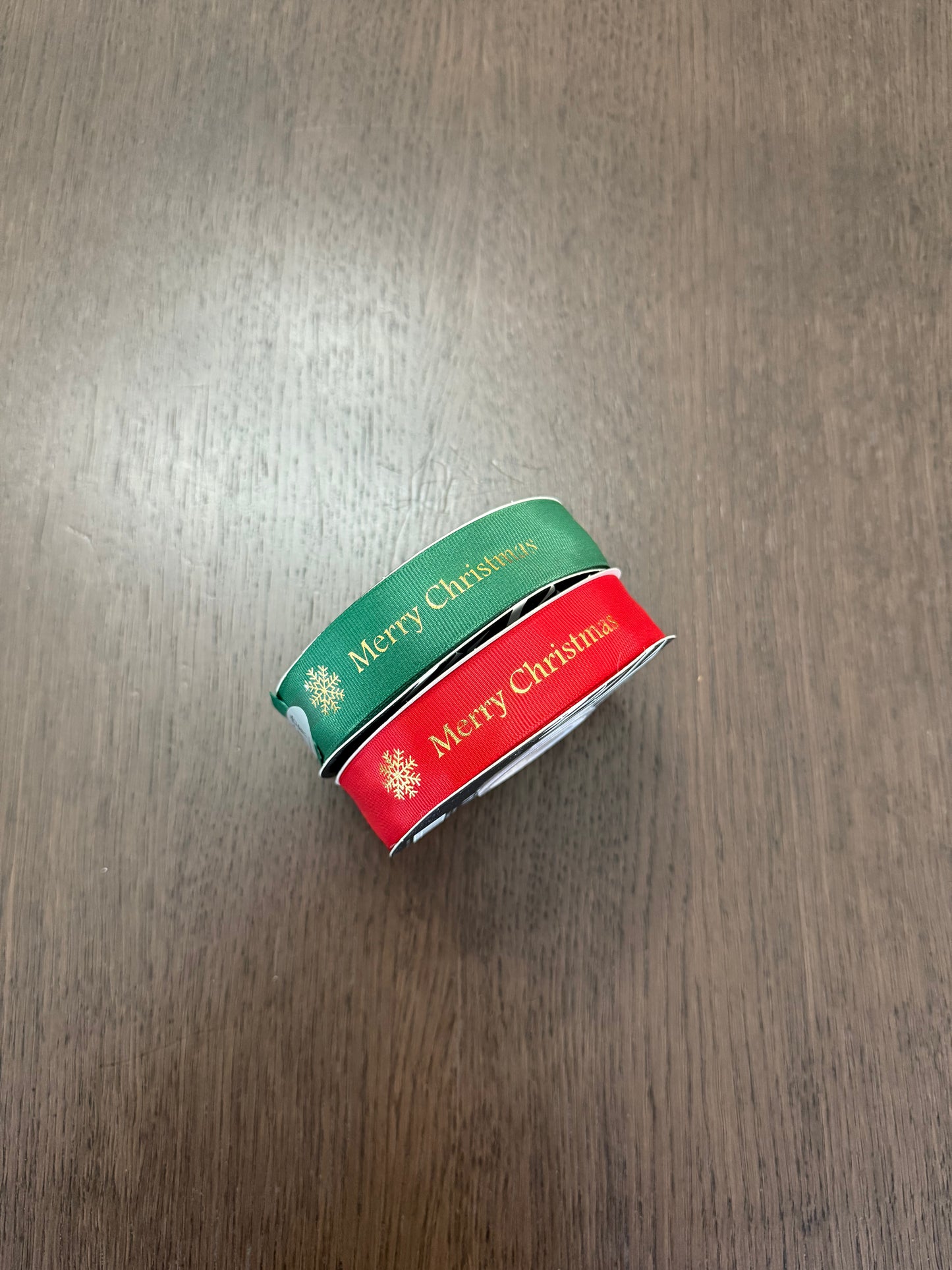 R.TJLWD025  -Green Merry  Christmas Ribbon-