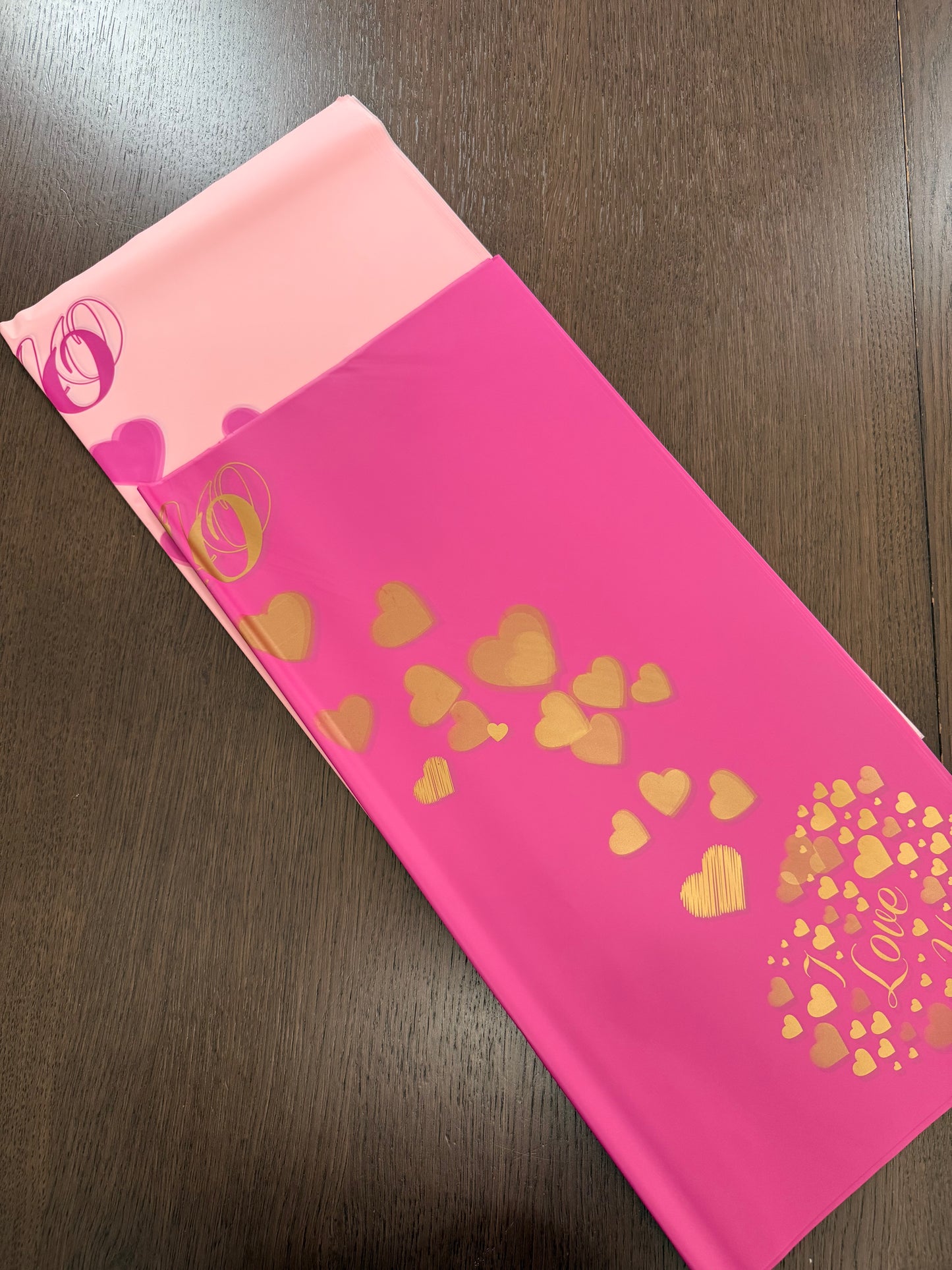 P.XY010 Fuchsia Semi Transparent -Te Amo- Wrapping Paper