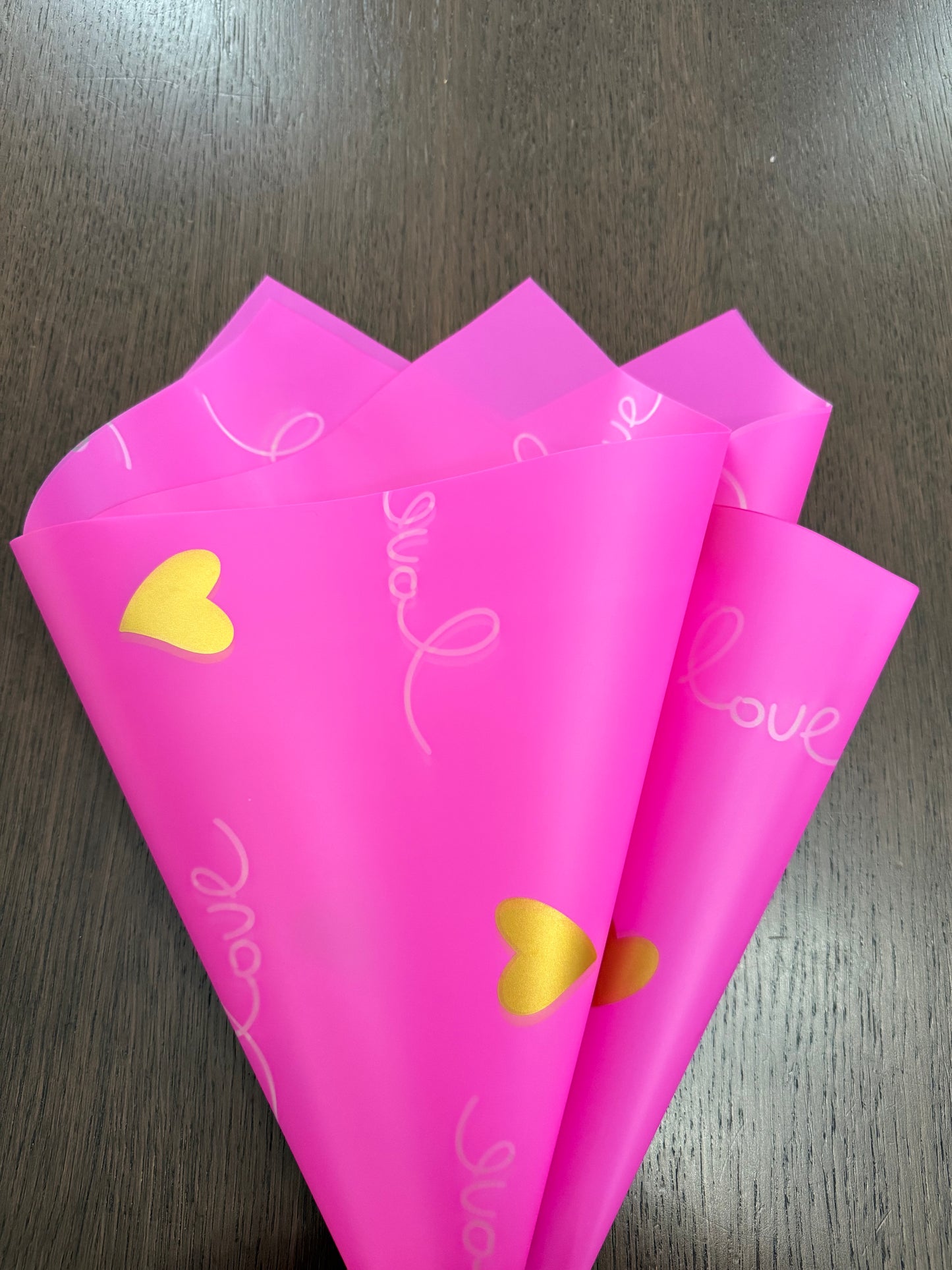 P.XL001 Fuchsia -LOVE- Semi-Transparent Wrapping