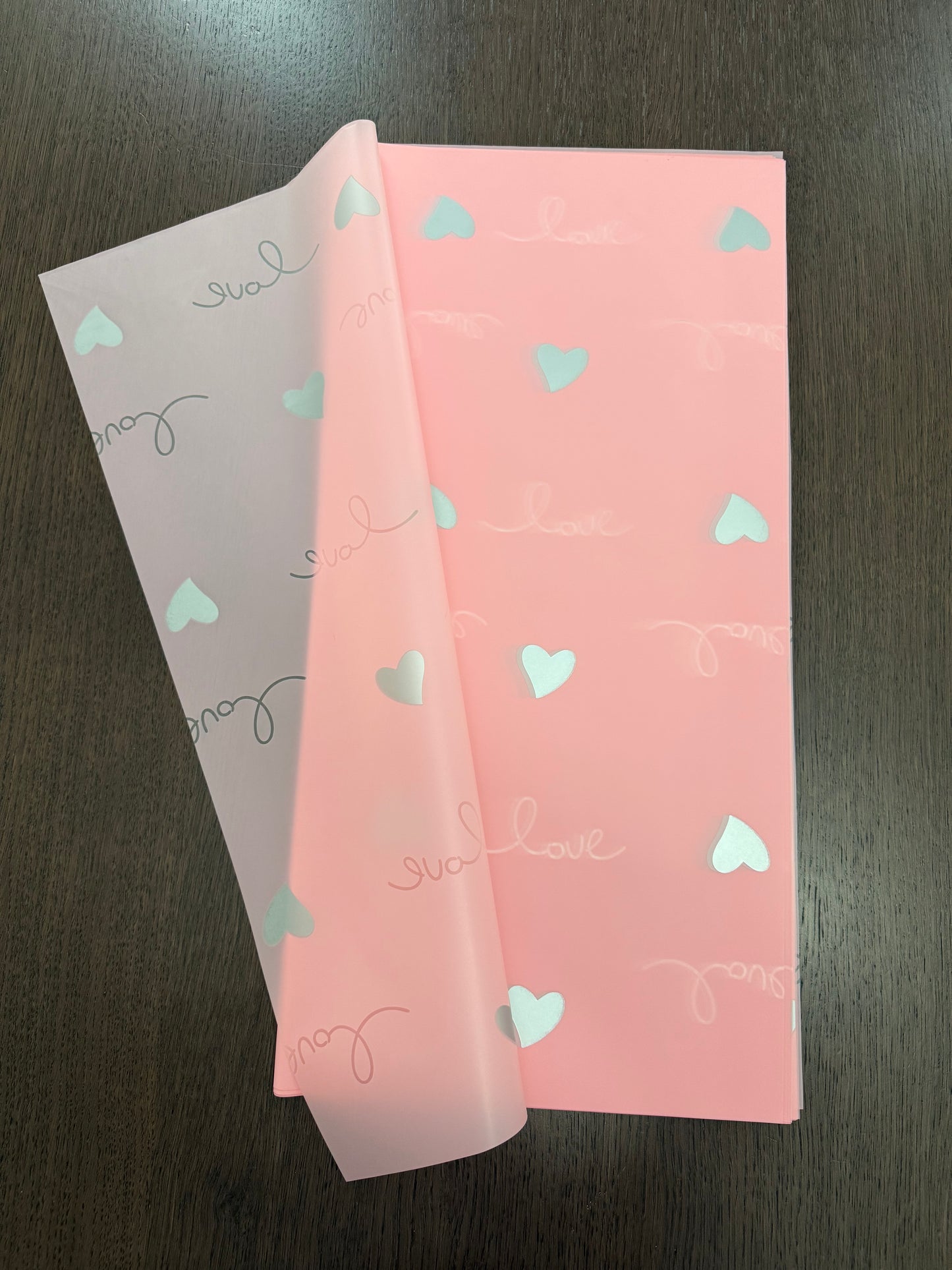 P.XL001 Pink -LOVE- Semi-Transparent Wrapping