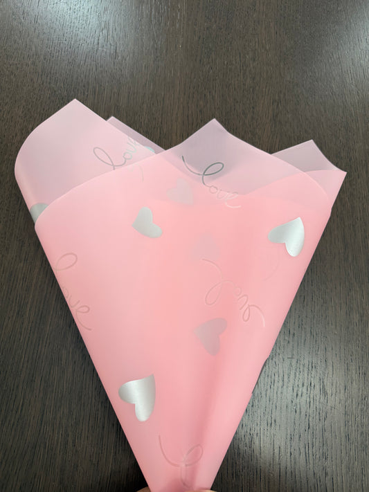 P.XL001 Pink -LOVE- Semi-Transparent Wrapping