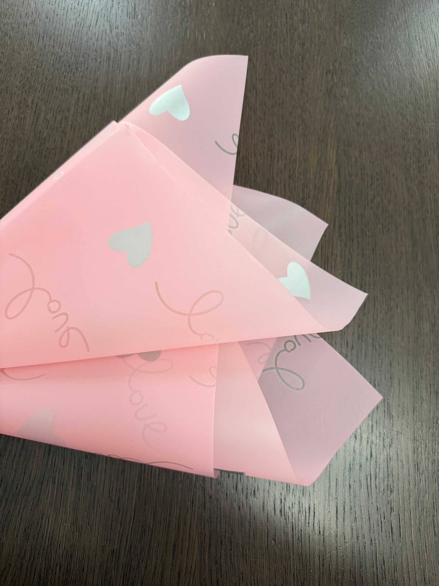 P.XL001 Pink -LOVE- Semi-Transparent Wrapping