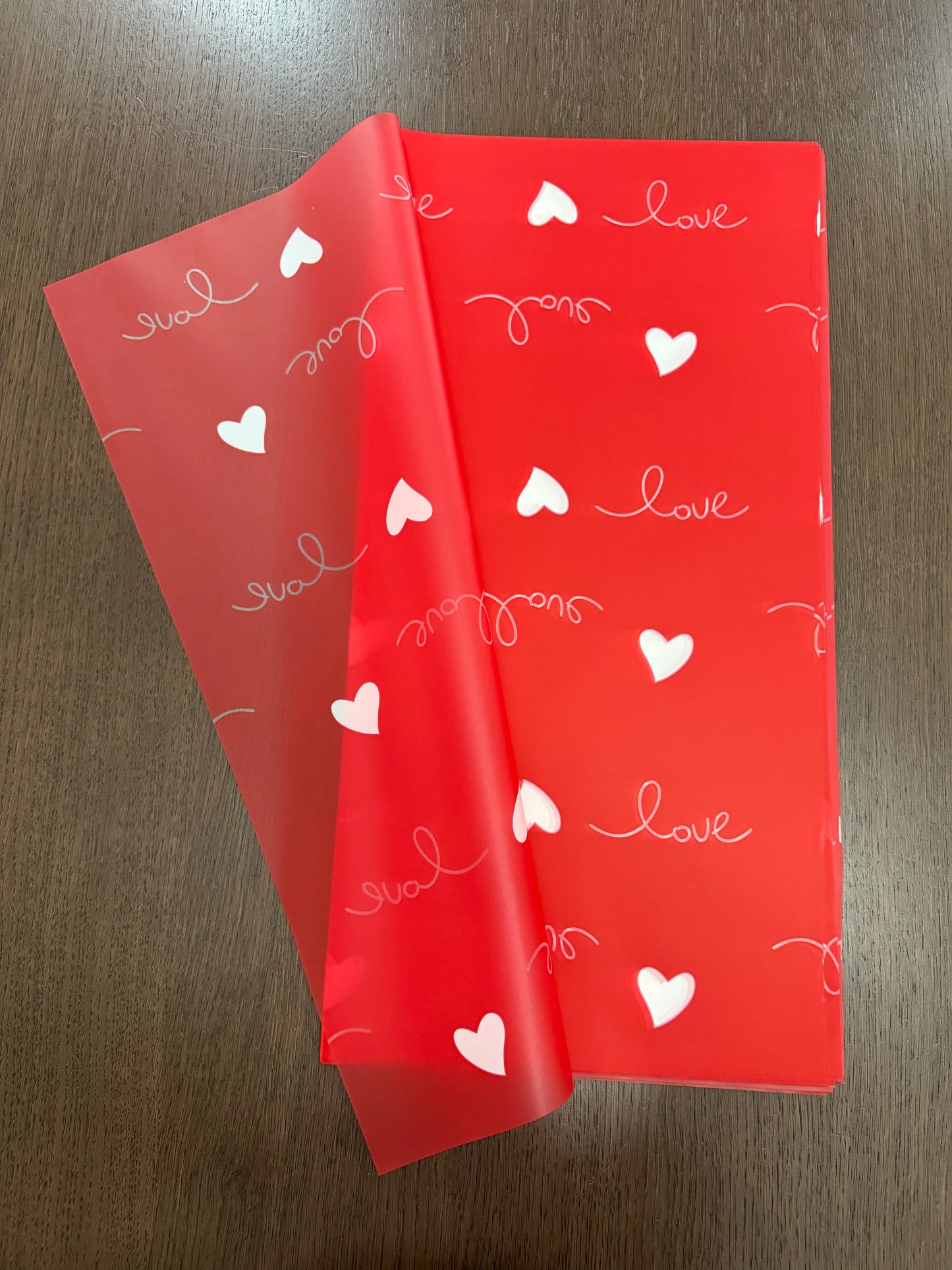 P.XL001 Red -LOVE- Semi-Transparent Wrapping