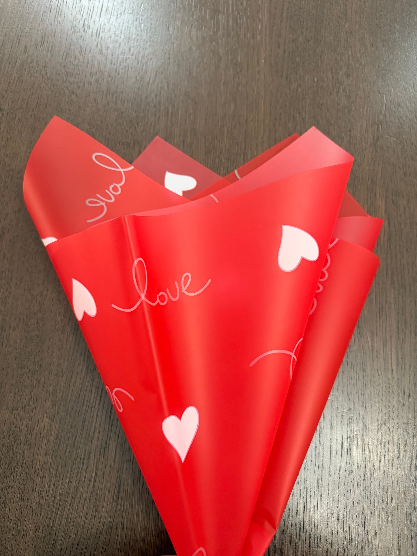 P.XL001 Red -LOVE- Semi-Transparent Wrapping