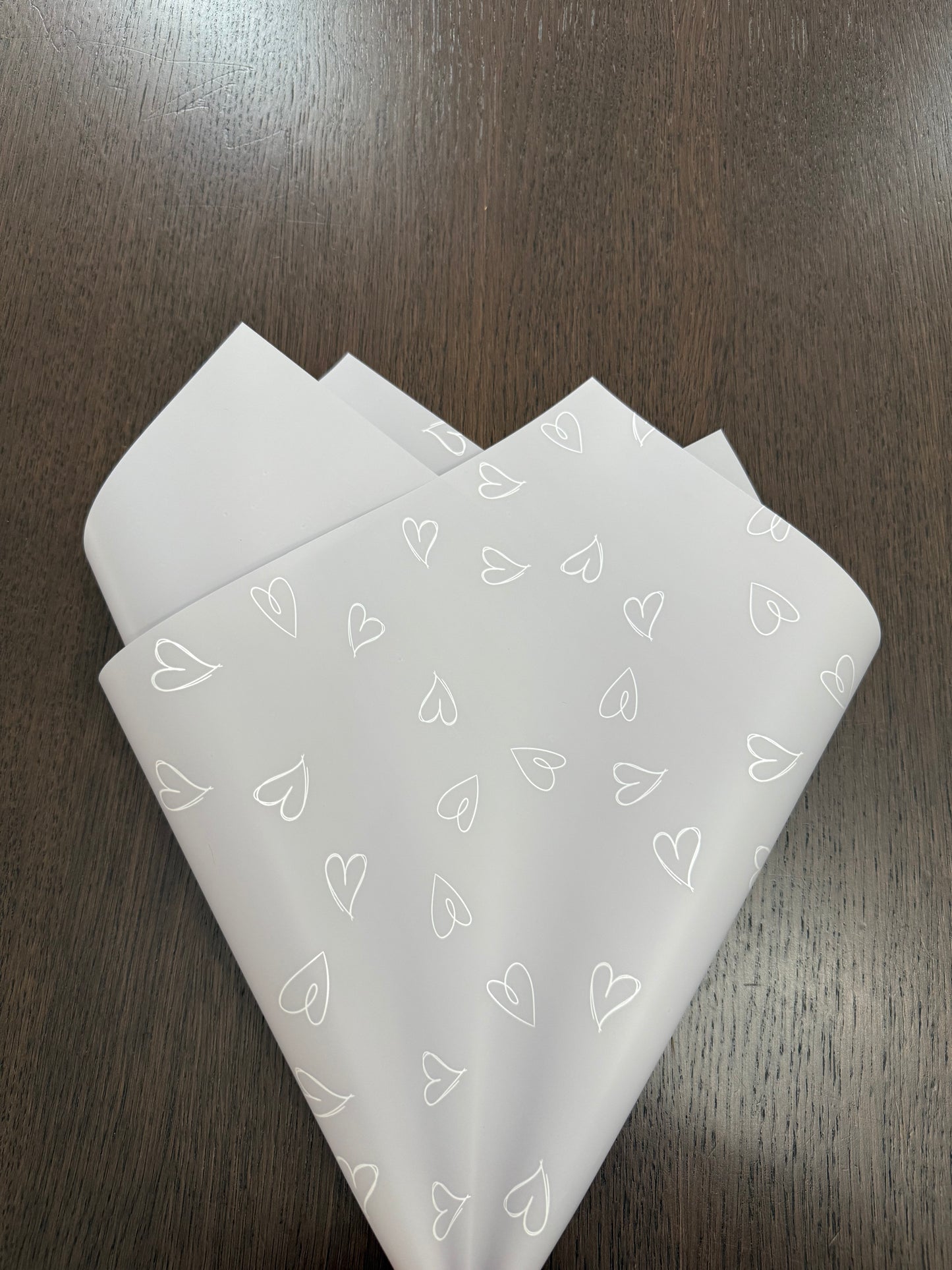 P.XXY-007 Grey Violet Heart Print Wrapping Paper