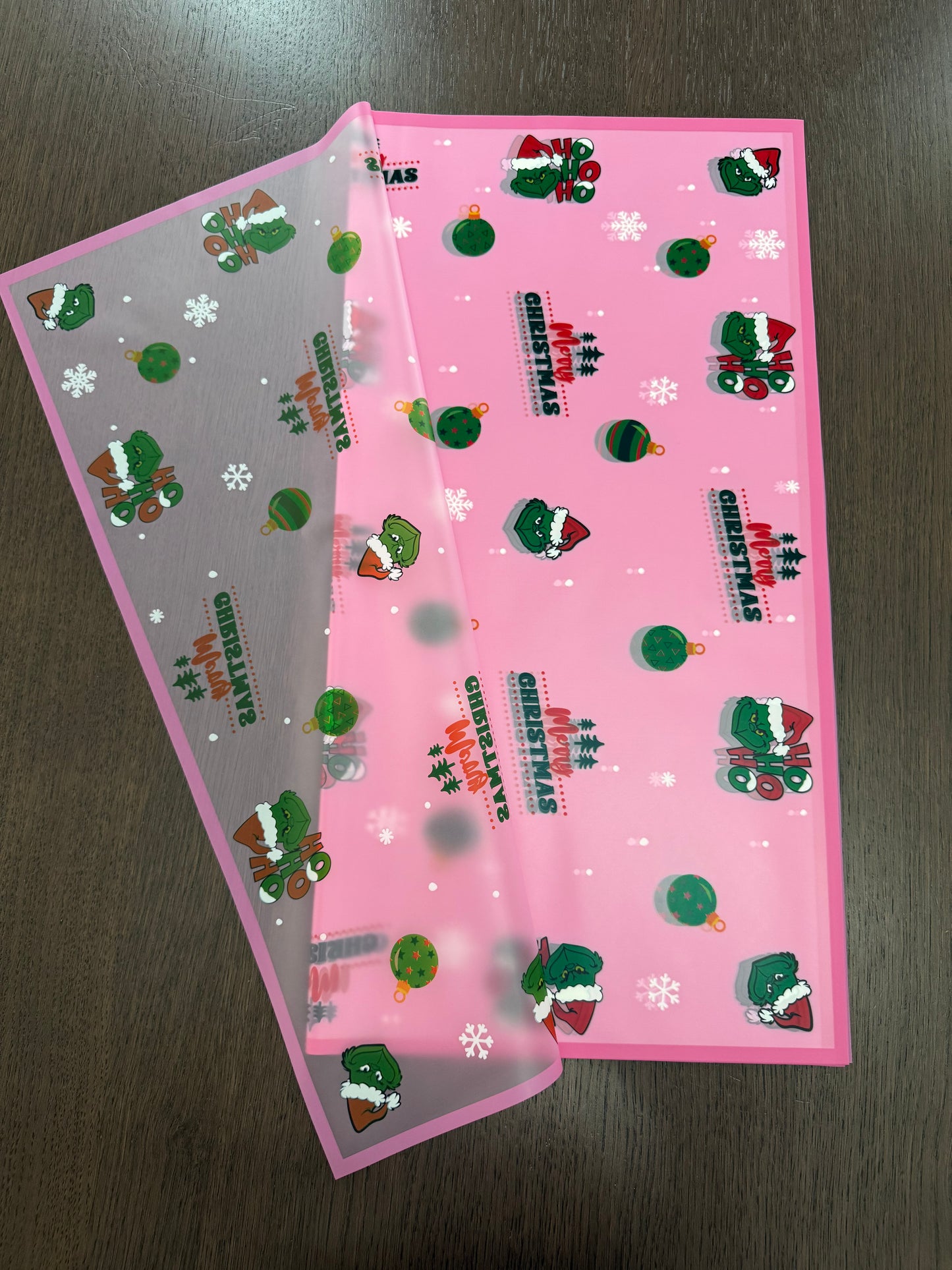 Pink Grinch Wrapping Paper