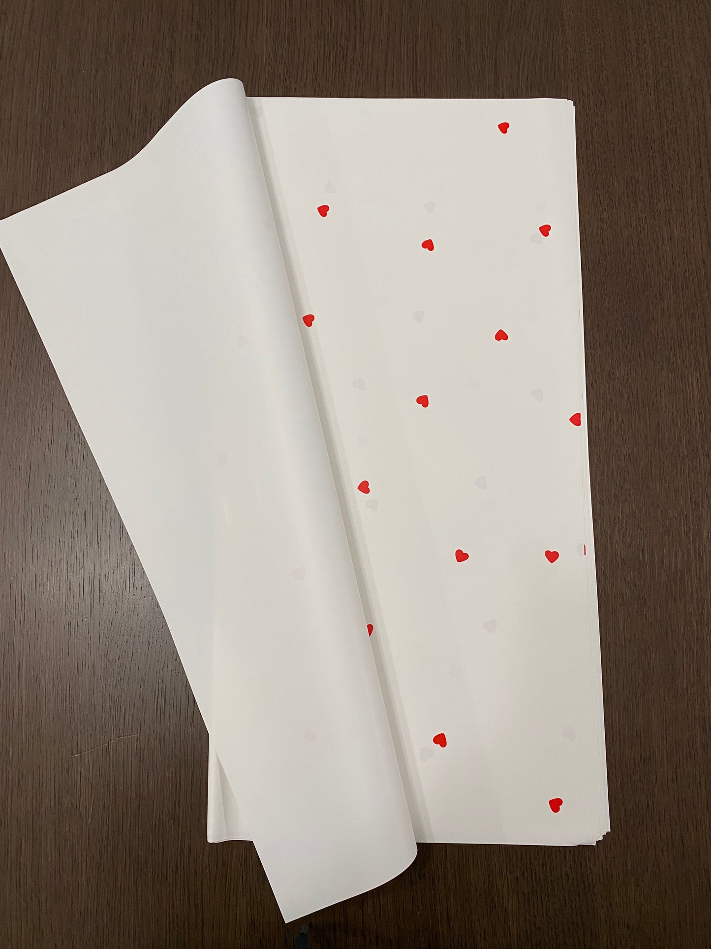 Mini Heart Print Solid Wrapping Paper