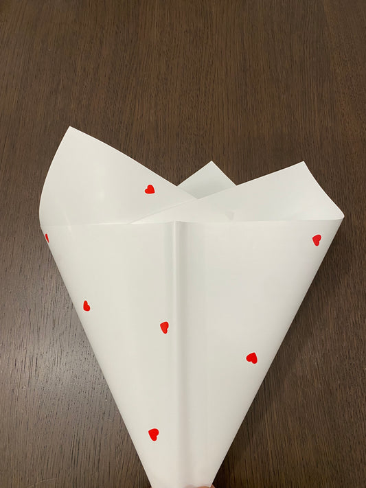 Mini Heart Print Solid Wrapping Paper