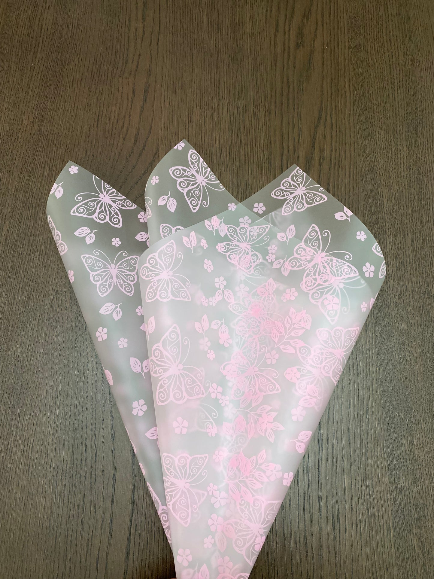 Pink Butterfly Printed Wrapping Paper