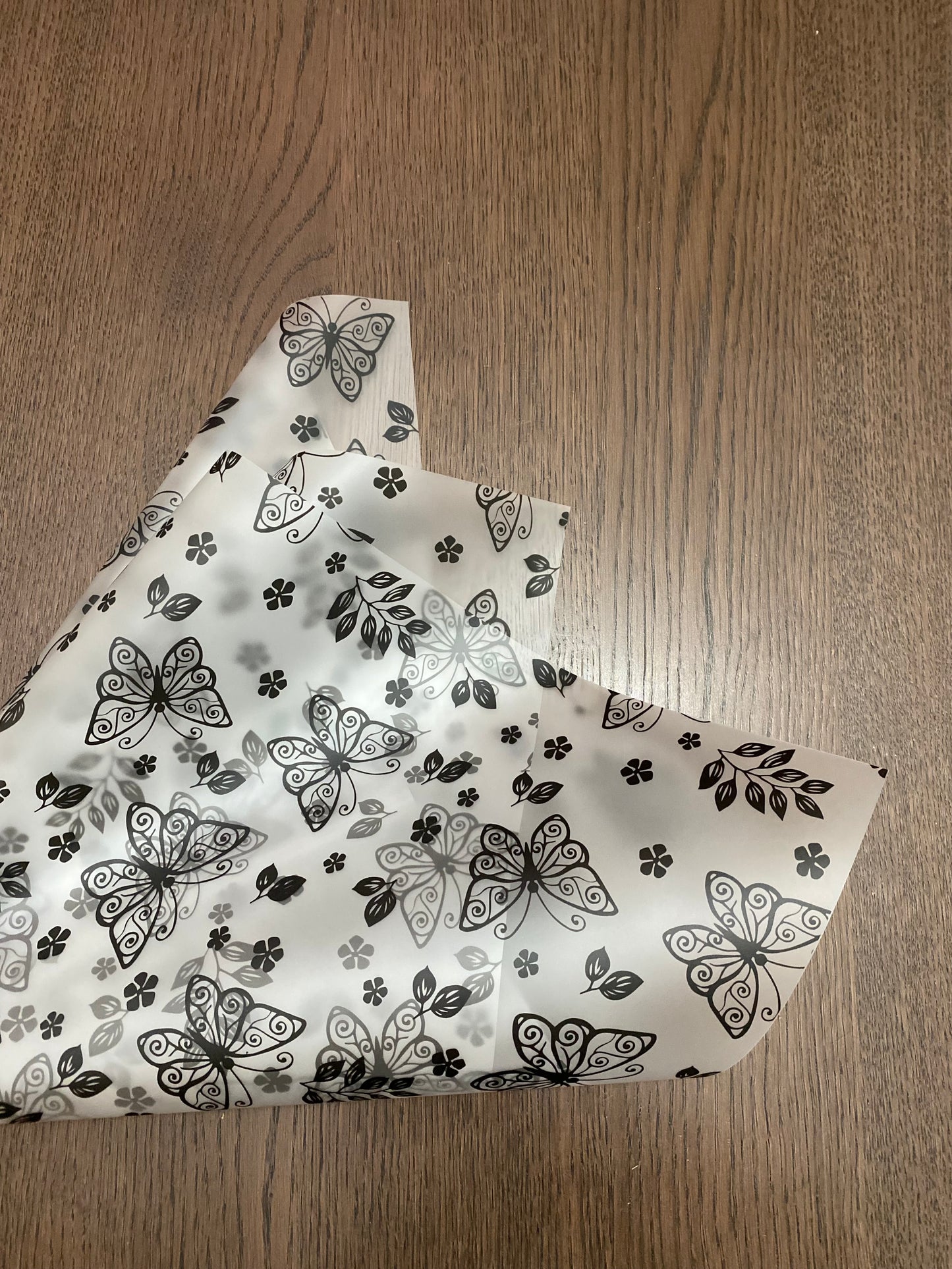 Black Butterfly Printed Wrapping Paper