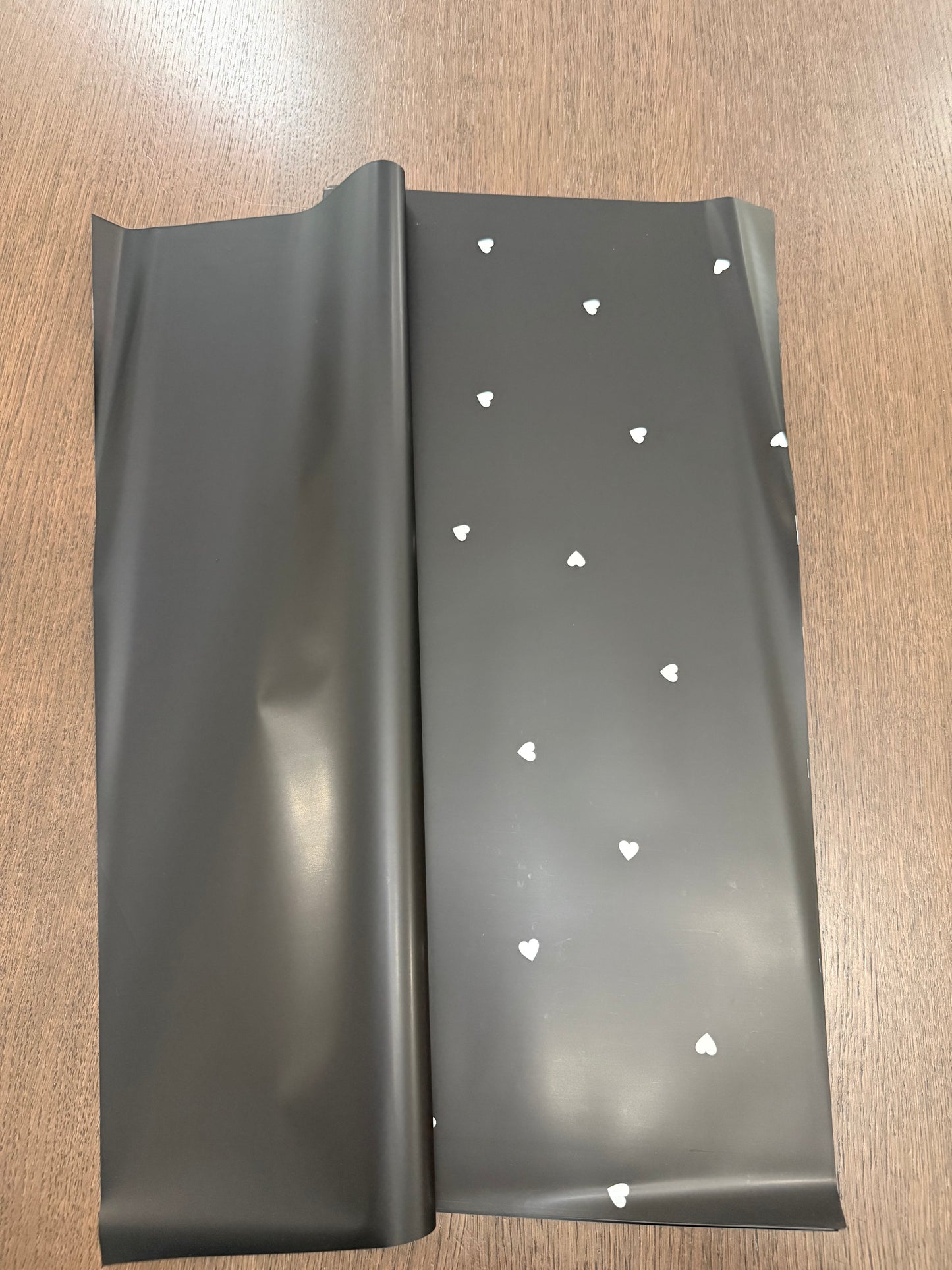 P.XXY-015 Black/White Mini Heart Printed Wrapping Paper