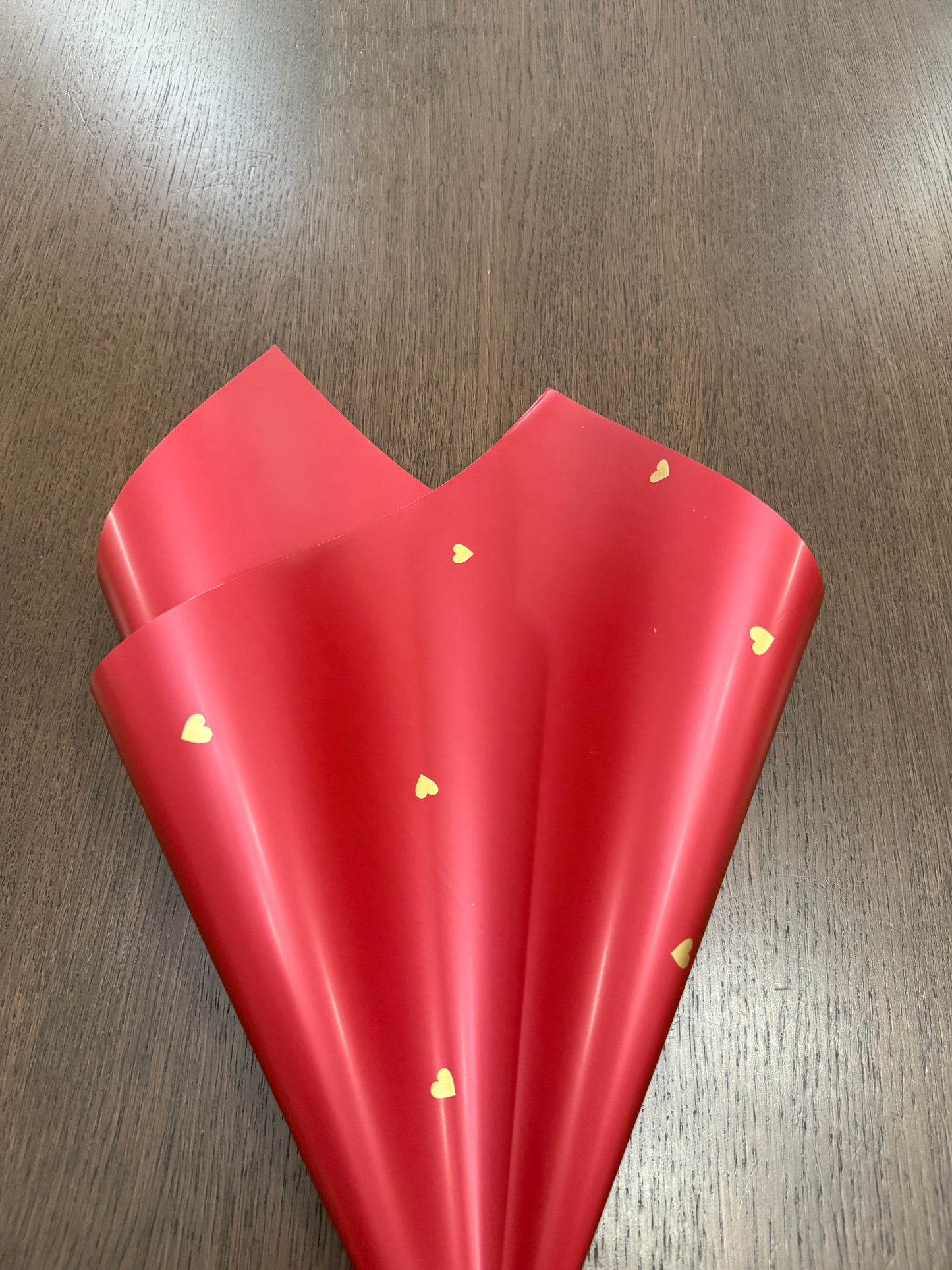 P.XXY-015 Red/Gold Mini Heart Printed Wrapping Paper
