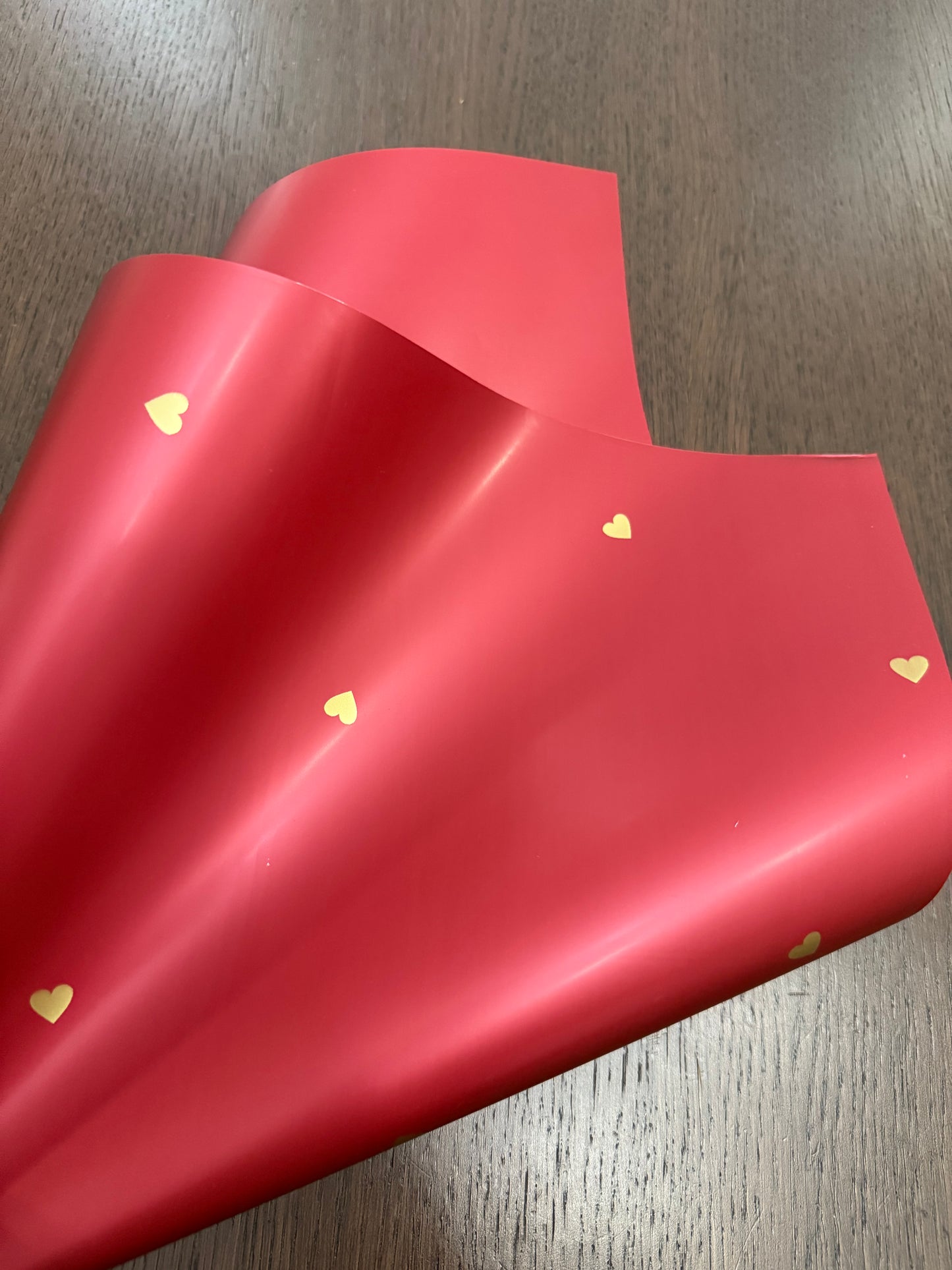 P.XXY-015 Red/Gold Mini Heart Printed Wrapping Paper